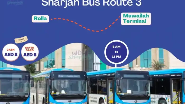 Sharjah Bus Route 3(Rolla -Mowaileh Terminal)