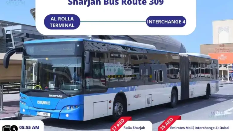 Sharjah Bus Route 309 [Al Rolla Terminal -Interchange 4]