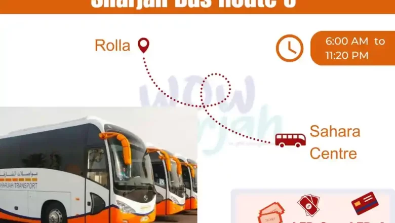 Sharjah Bus Route 8(Rolla to Sahara Centre)